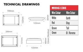 500 SERIES LED REAR SIGNAL LAMPS