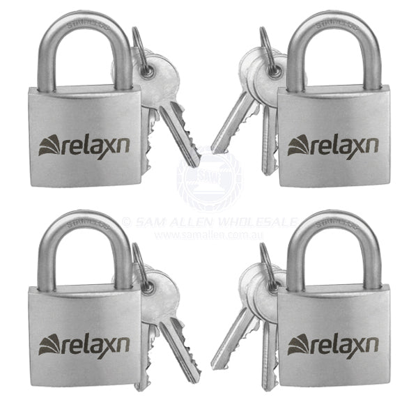 RELAXN PADLOCKS - KEYED ALIKE - STAINLESS STEEL
