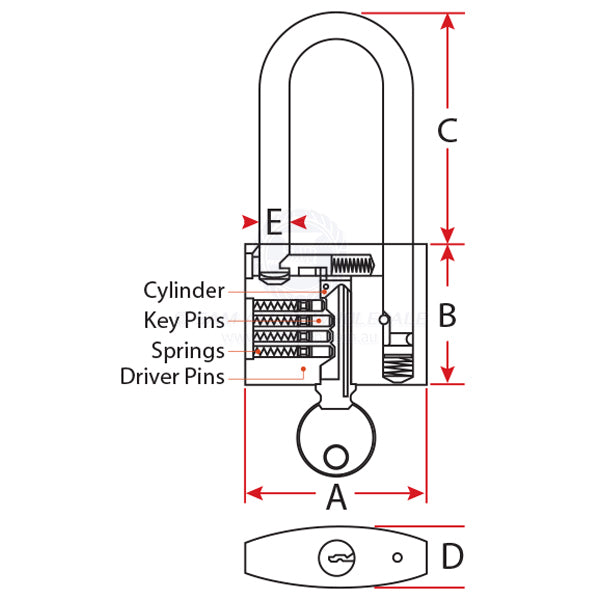 RELAXN PADLOCKS - LONG SHACKLE - STAINLESS STEEL