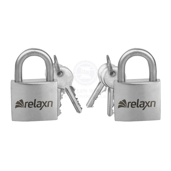 RELAXN PADLOCKS - KEYED ALIKE - STAINLESS STEEL