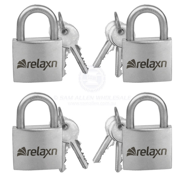 RELAXN PADLOCKS - KEYED ALIKE - STAINLESS STEEL