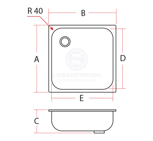 SINKS - RECTANGULAR - STAINLESS STEEL