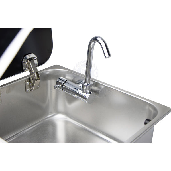 SINKS - WITH LID & FOLDING TAP - STAINLESS STEEL