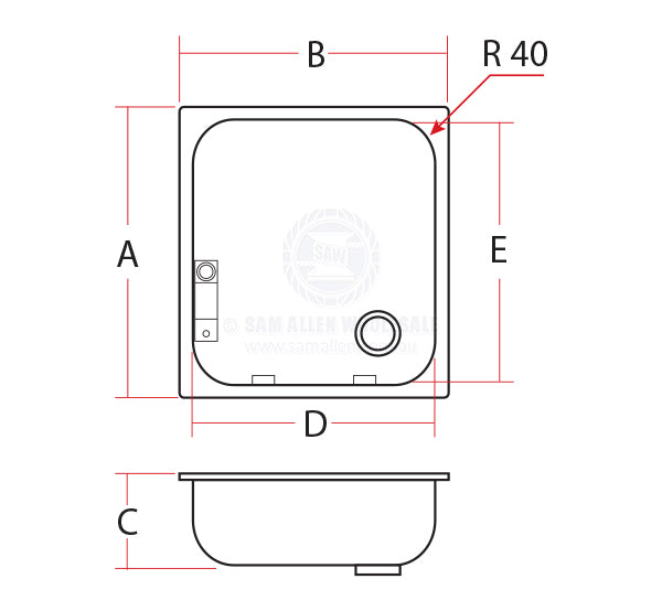 SINKS - WITH LID & FOLDING TAP - STAINLESS STEEL