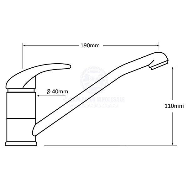 ARAVON TAP - FLICK MIXER - LONG FAUCET