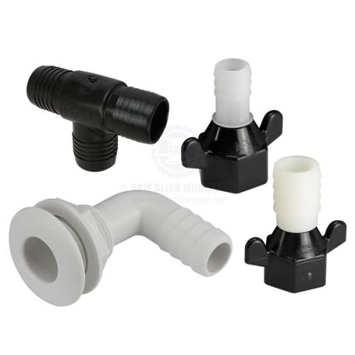 PUSH TAP WITH TIMER INSTALLATION KITS Tap push timer install kit white outlet suit 1/2 ID flex inlet hose Deck Wash