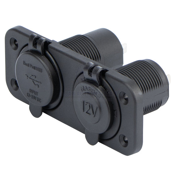 RELAXN SOCKET - DUAL PANEL - DUAL USB-A / USB-C CHARGER & CIGARETTE LIGHTER