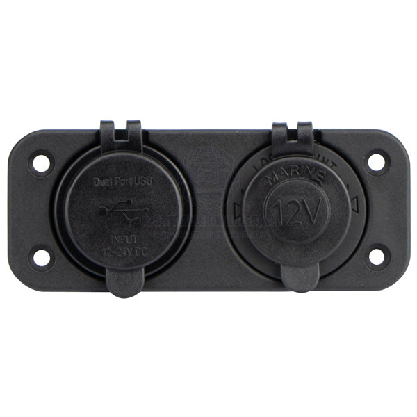 RELAXN SOCKET - DUAL PANEL - DUAL USB-A / USB-C CHARGER & CIGARETTE LIGHTER