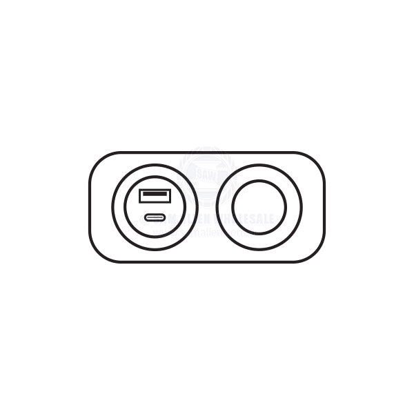 RELAXN SOCKET - DUAL PANEL - DUAL USB-A / USB-C CHARGER & CIGARETTE LIGHTER