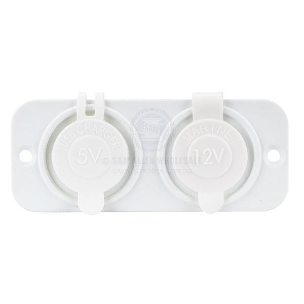 RELAXN SOCKET - DUAL PANEL - DUAL USB-A CHARGER & CIGARETTE LIGHTER