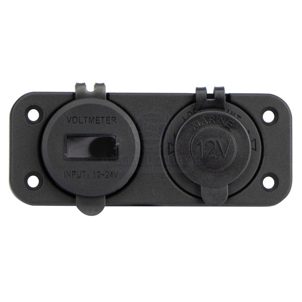RELAXN SOCKET - DUAL PANEL - VOLTMETER, DUAL USB-A / USB-C CHARGER & CIGARETTE LIGHTER