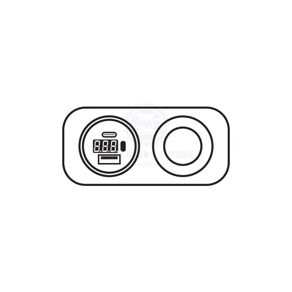RELAXN SOCKET - DUAL PANEL - VOLTMETER, DUAL USB-A / USB-C CHARGER & CIGARETTE LIGHTER
