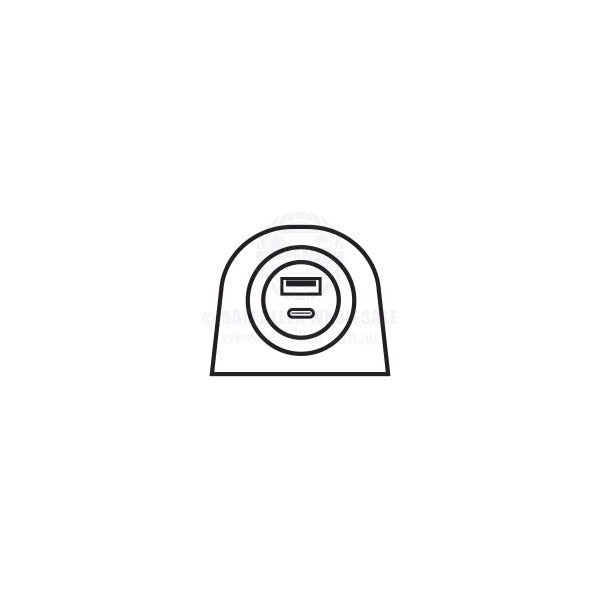RELAXN SOCKET - SINGLE SURFACE MOUNT - DUAL USB-A/USB-C CHARGER