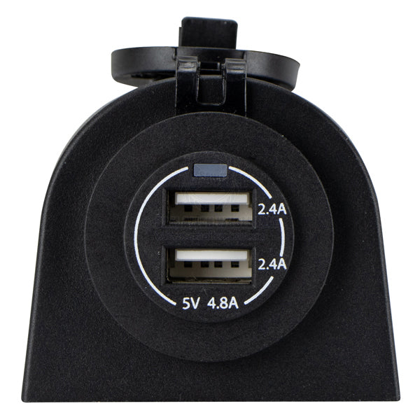 RELAXN SOCKET - SINGLE SURFACE MOUNT - DUAL USB-A CHARGER