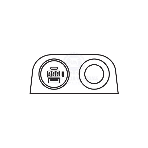 RELAXN SOCKET - DUAL SURFACE MOUNT - VOLTMETER, DUAL USB-A / USB-C CHARGER & CIGARETTE LIGHTER