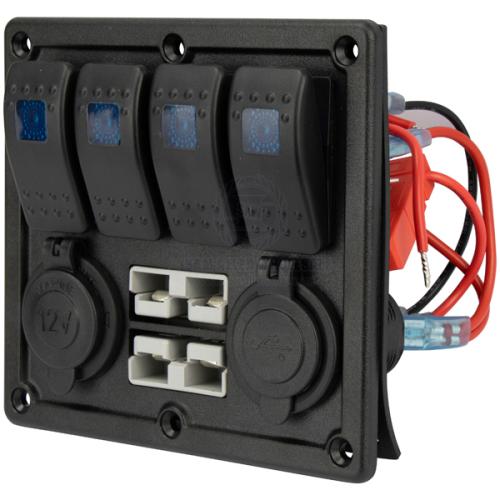 RELAXN 4 GANG ILLUMINATED ROCKER SWITCH PANEL