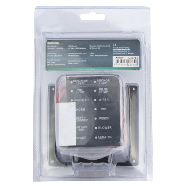 RELAXN SWITCH PANELS - SPLASHPROOF S/S PUSH BUTTON