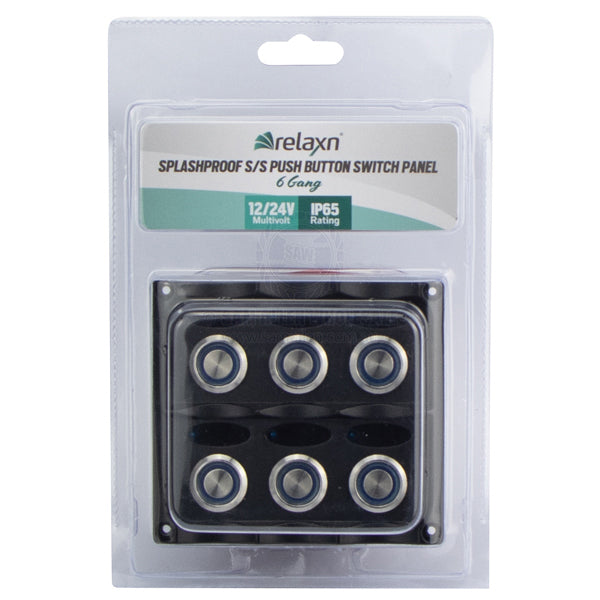 RELAXN SWITCH PANELS - SPLASHPROOF S/S PUSH BUTTON
