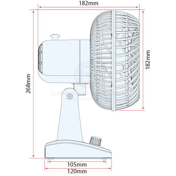 TMC OSCILLATING FAN - MICRO ADJUSTABLE SPEED CONTROL DC