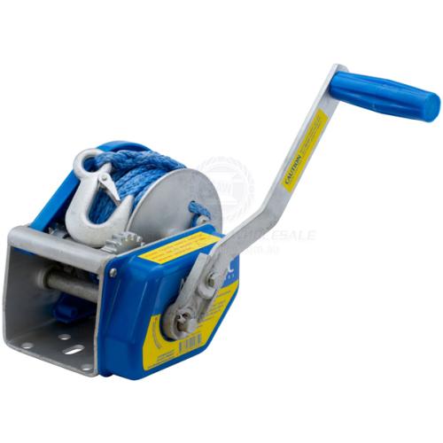ATLANTIC WINCH - HAND - BRAKE - 10:1 Winch brake Atlantic 10:1 500kg 7.5mm x 6mm Dyneema with gal hook trailer winch