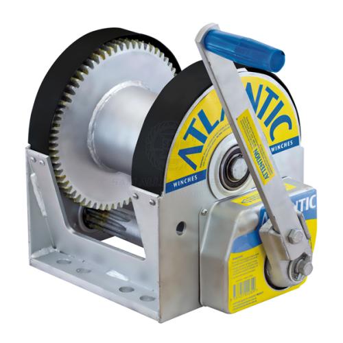 ATLANTIC WINCH - HAND - LARGE BRAKE - 15:1 trailer winch