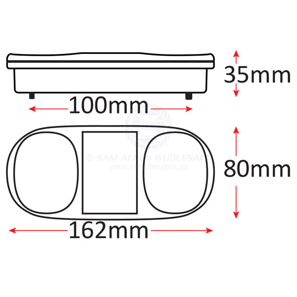 LED - TRAILER LIGHTS - 162MM WITH CABLE
