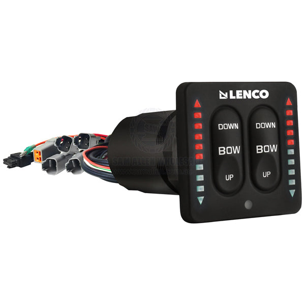 LENCO TRIM TAB SWITCH KIT - LED INDICATOR INTEGRATED DUAL ACTUATOR