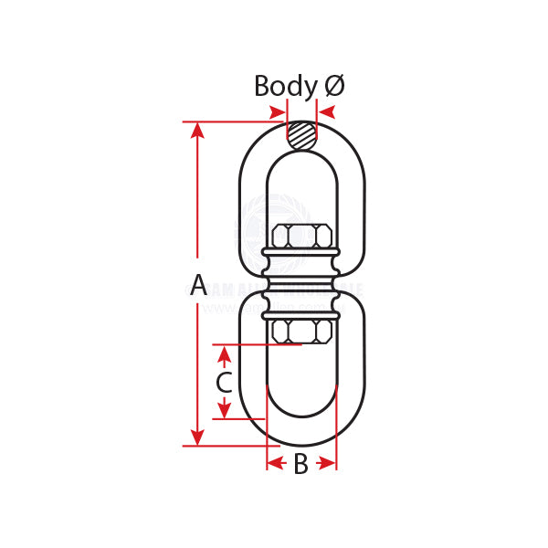 SWIVELS - EYE AND EYE - STAINLESS STEEL