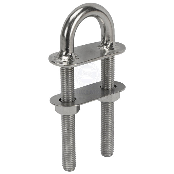 U-BOLTS - WELDED FACE PLATE - STAINLESS STEEL