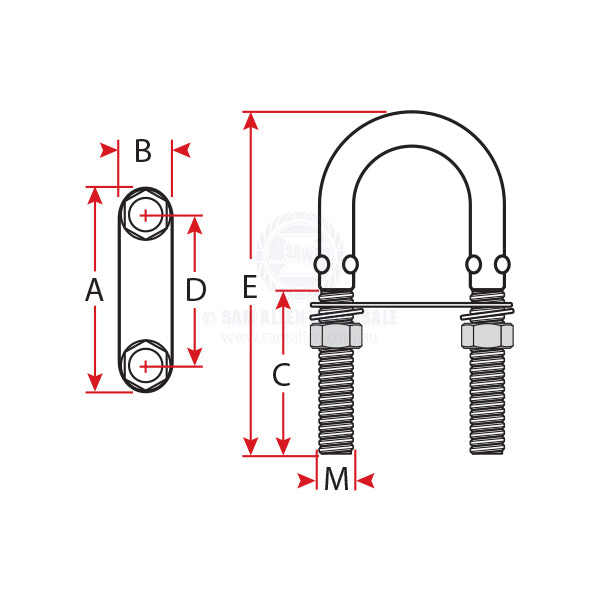 U-BOLTS - STAINLESS STEEL