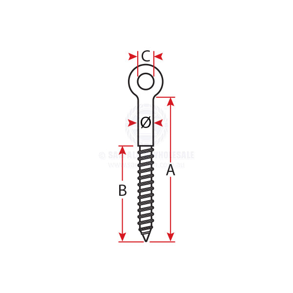 SCREW EYES - CAST STAINLESS STEEL