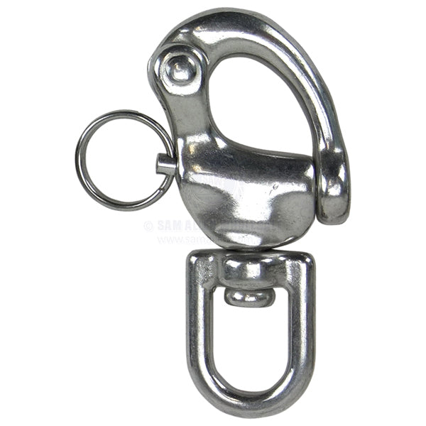SNAP SHACKLE - SWIVEL EYE - STAINLESS STEEL