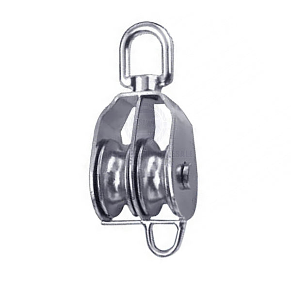 PULLEY - DOUBLE & BECKET - SWIVEL TOP - S/S