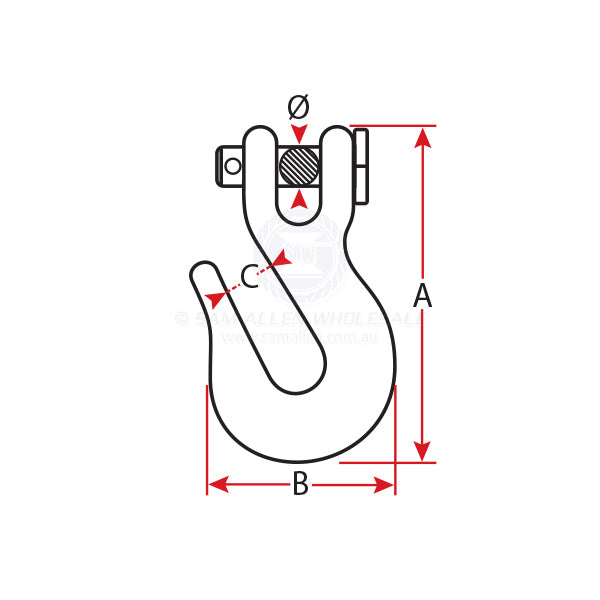 GRAB HOOKS - CLEVIS - S/S