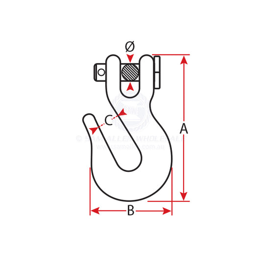 GRAB HOOKS - CLEVIS - S/S