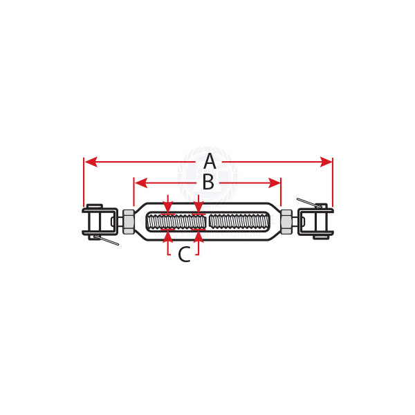 TURNBUCKLES - OPEN BODY - JAW & JAW - S/S