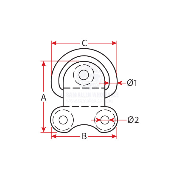 PAD EYES - FOLDING - CAST STAINLESS STEEL