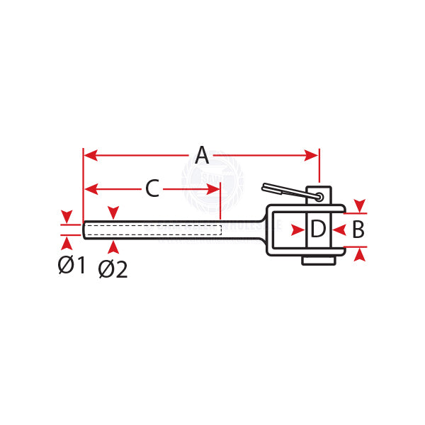 SWAGE TERMINALS - FORK - S/S
