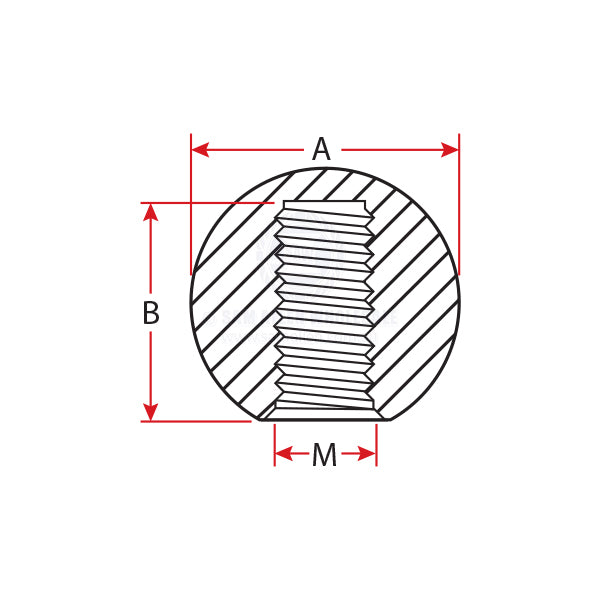 BALUSTRADE BALL - INTERNAL THREAD - S/S