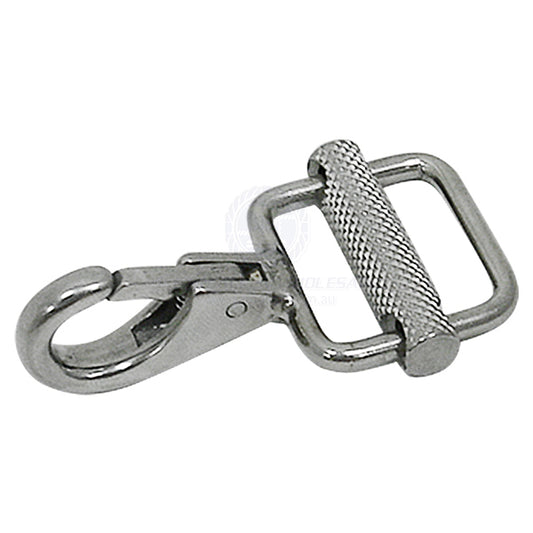WEBBING HOOK - SNAP ADJUSTABLE - STAINLESS STEEL