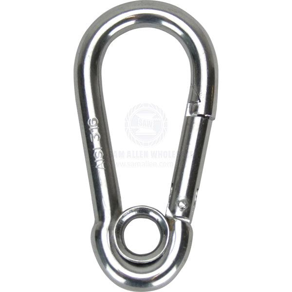 SNAP HOOK WITH EYE - STAINLESS STEEL