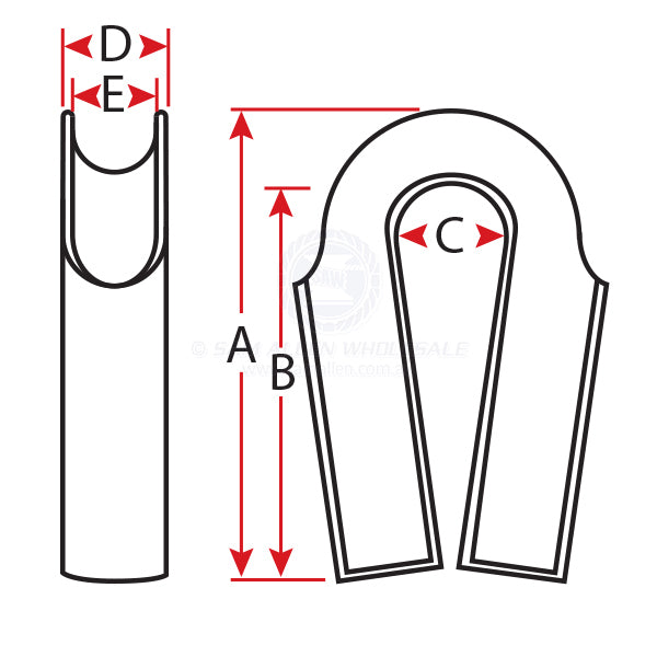 TUBE THIMBLES - STAINLESS STEEL - 316G