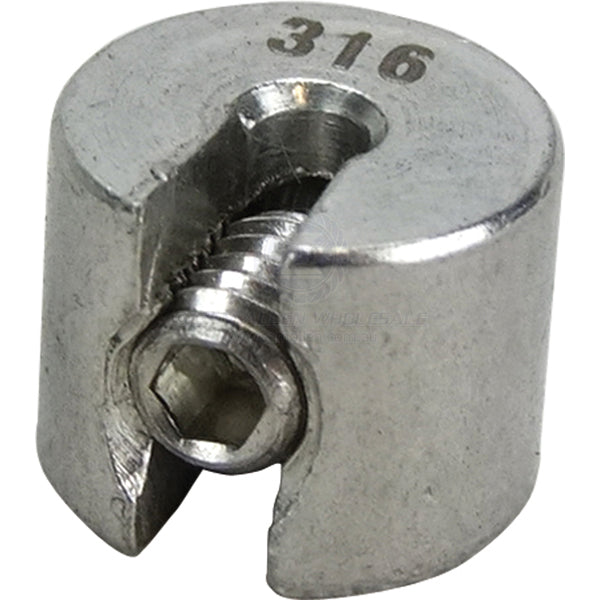 CABLE STOP CLAMPS - STAINLESS STEEL