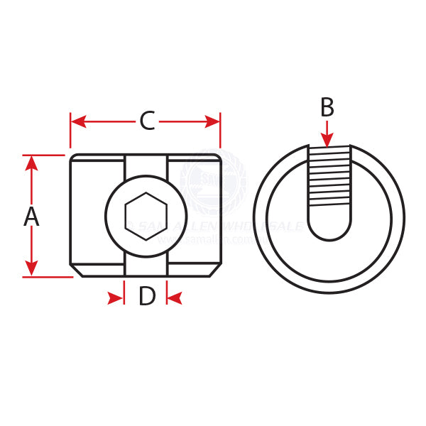 CABLE STOP CLAMPS - STAINLESS STEEL