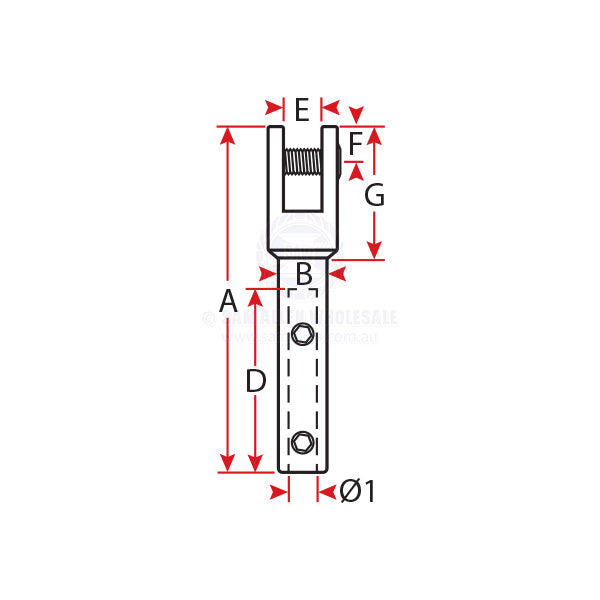 QUICK FIT TERMINAL - FORK - STAINLESS STEEL