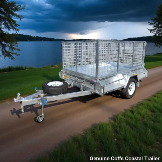 6×4 Premium Tilt Box Trailer With 7 Leaf Springs and Jockey Wheel ATM 750kg For Sale Box Trailer