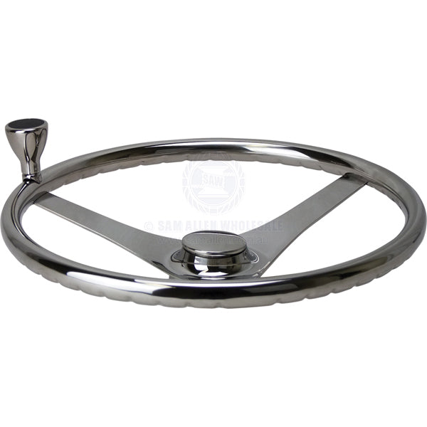 RELAXN STEERING WHEELS - 3 SPOKE GRIP & KNOB S/S