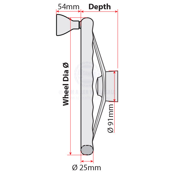 RELAXN STEERING WHEELS - 3 SPOKE GRIP & KNOB S/S