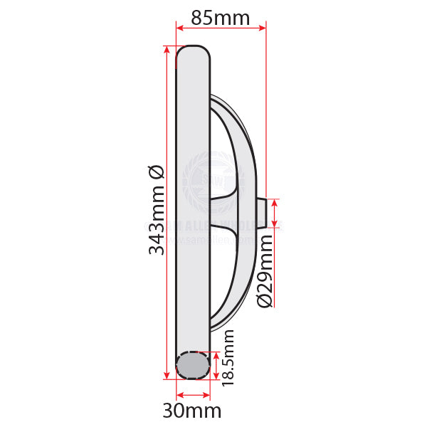 STEERING WHEELS - 3 SPOKE STAINLESS STEEL