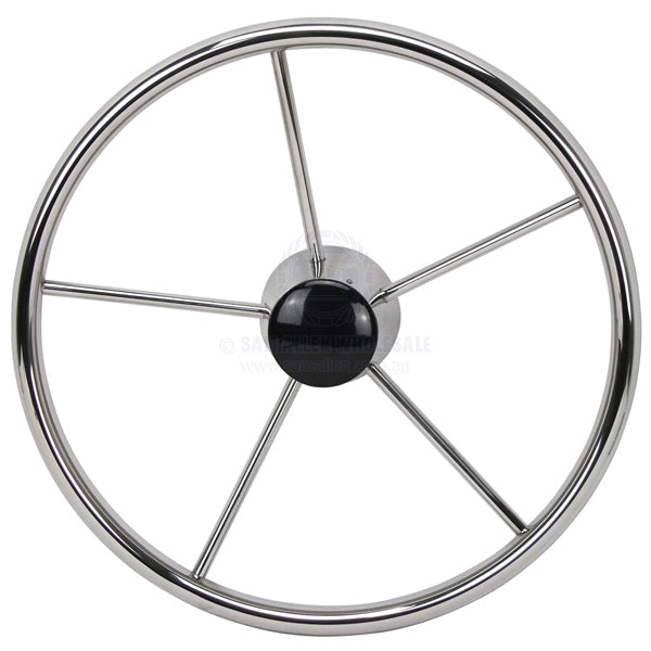 STEERING WHEELS - DISH - 5 SPOKE STAINLESS STEEL